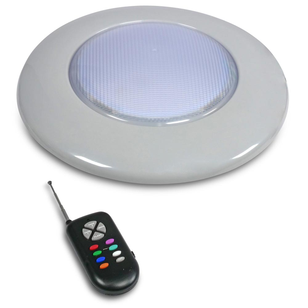 LED-Strahler RGB mit Frontring PAR 56 + Fernbedienung (hellgrau)