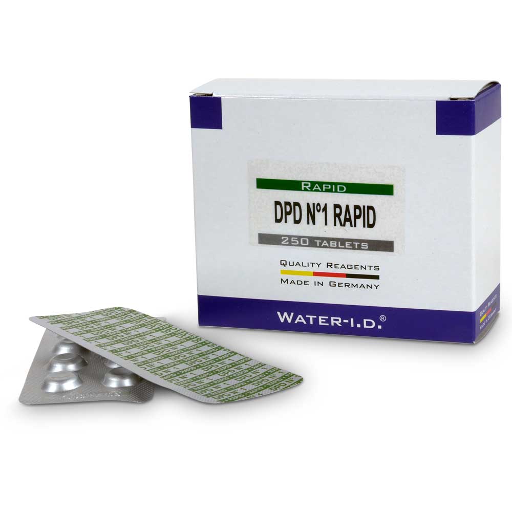 250 Stk. DPD 1 Rapid Tabletten für Pooltester Chlor (25 Streifen)