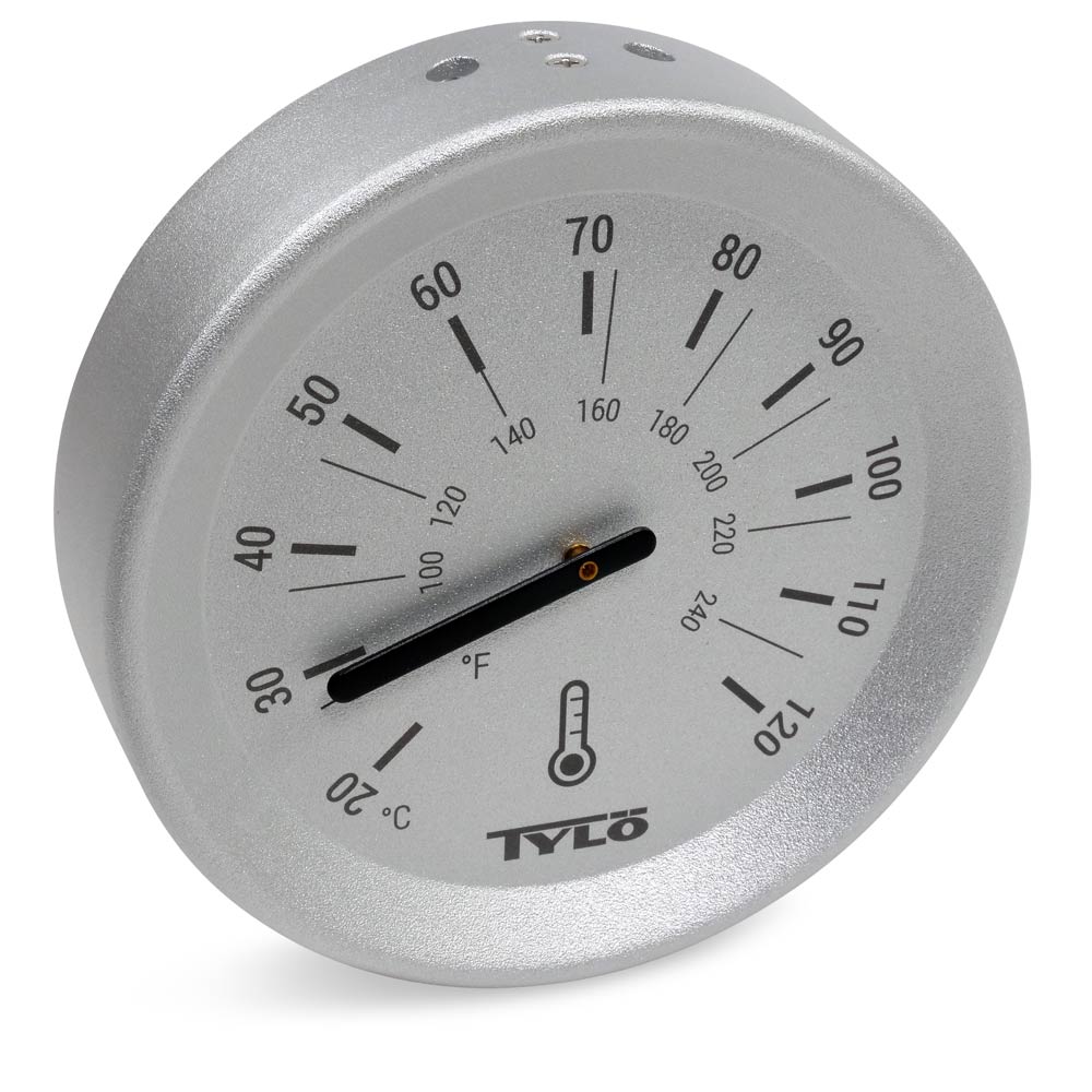 Tylö Thermometer Brilliant Silver Grey