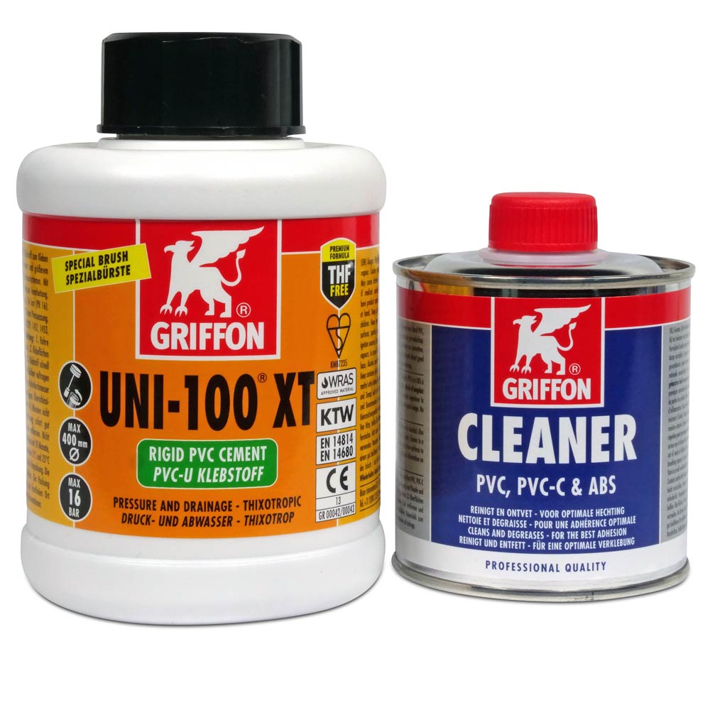 Spar-SET> Griffon Kleber Uni 100 XT 500ml + Cleaner 250ml