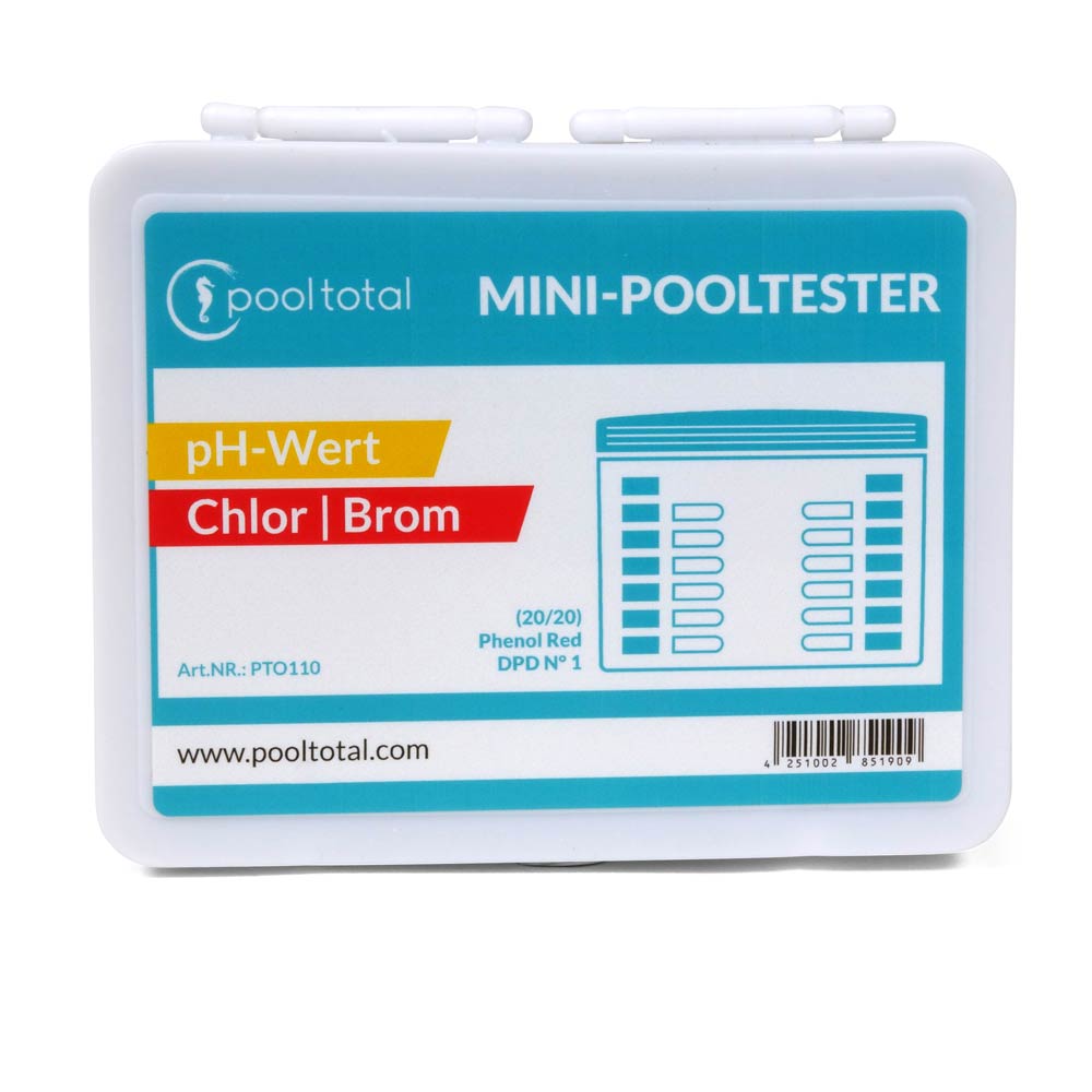 SET> Mini-Pooltester Chlor, Brom, pH + Refill-Pack