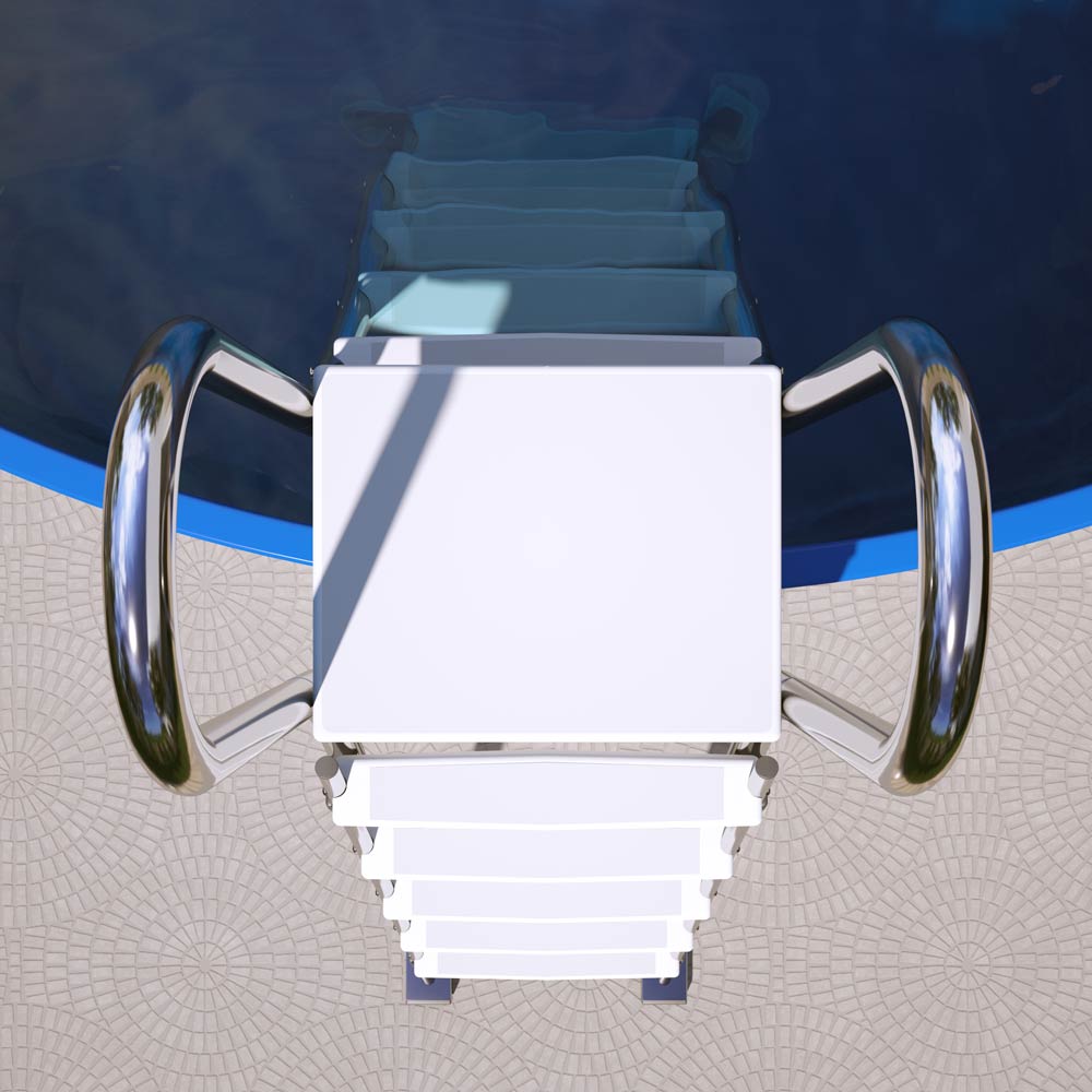 Astral Pool Sicherheitshochbeckenleiter V2A für Pools bis 1,50m