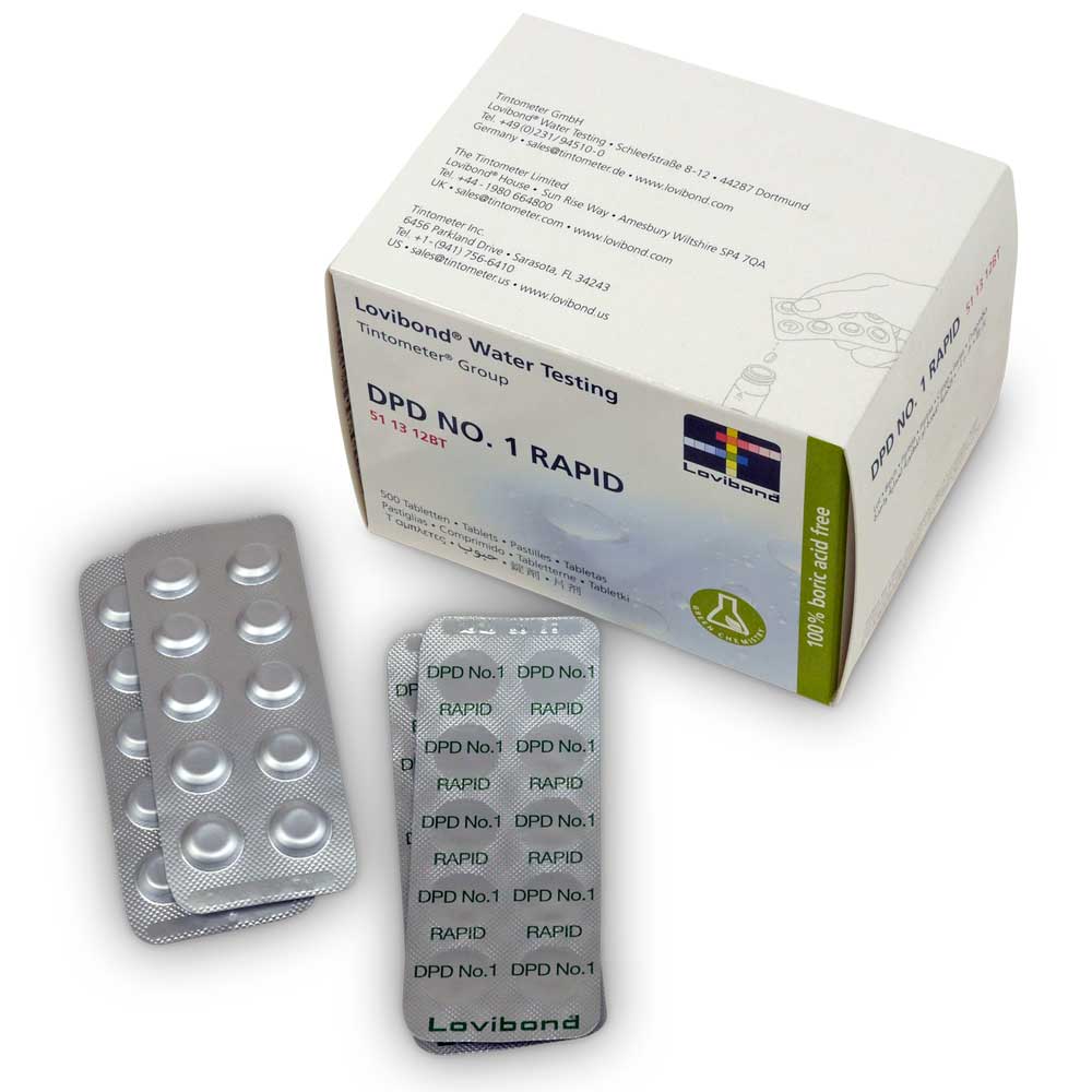 DPD 1 Rapid Tabletten Lovibond 150 Tabletten (15 Streifen)